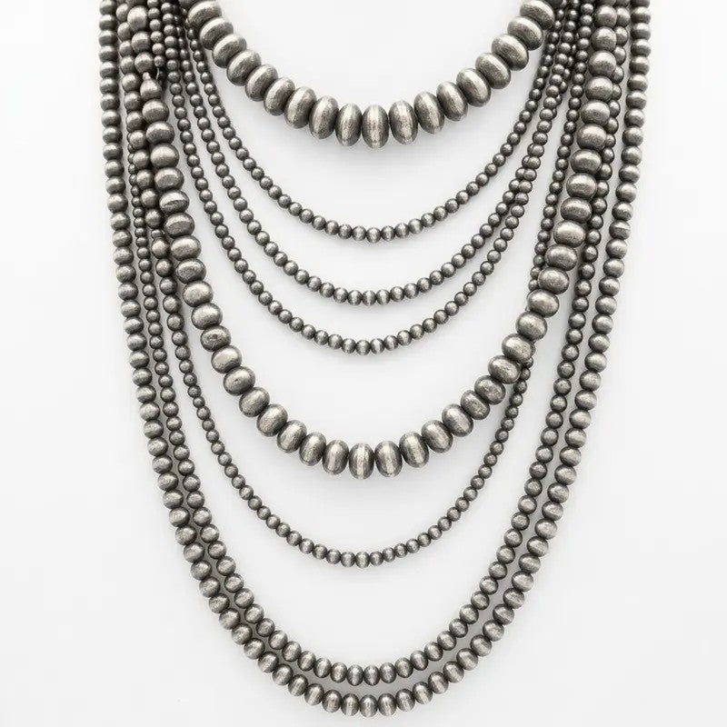 Vintage Inspired Layered Bead Necklace — product detail