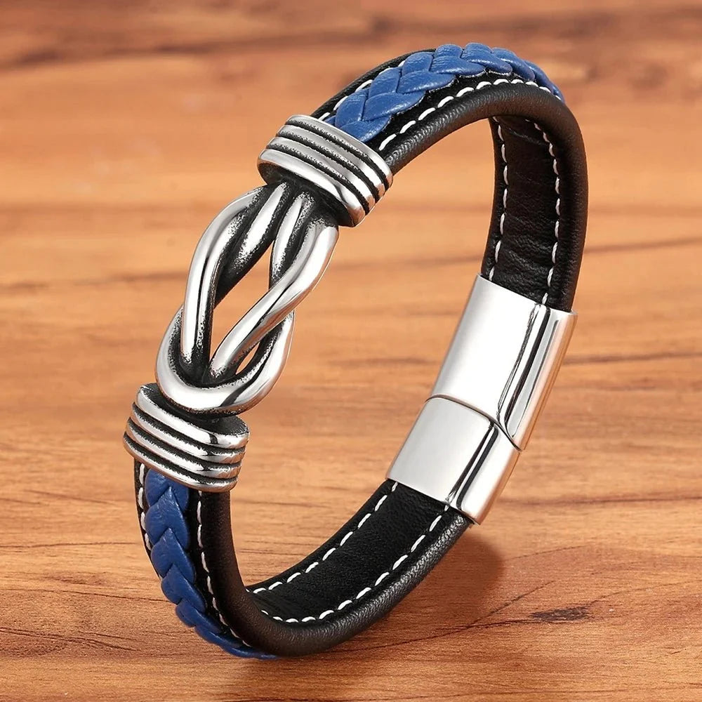 Unisex Eternal Love Knot Leather Bracelet — product detail