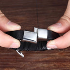 Unisex Eternal Love Knot Leather Bracelet — product detail
