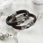 Unisex Eternal Love Knot Leather Bracelet — product detail